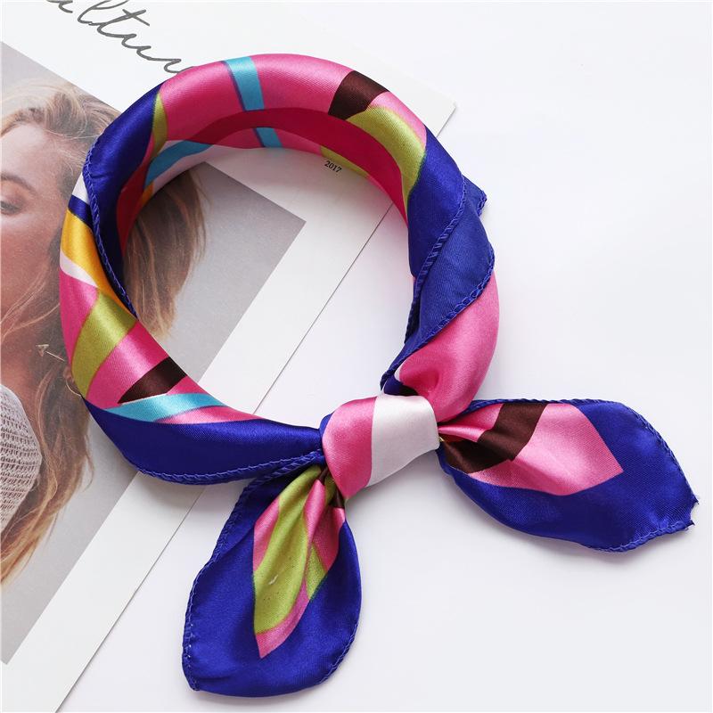 50 * 50cm Spring And Autumn Silk Scarves Versatile Decoration Professional Small Square Scarves Neck Protection Binding Bag