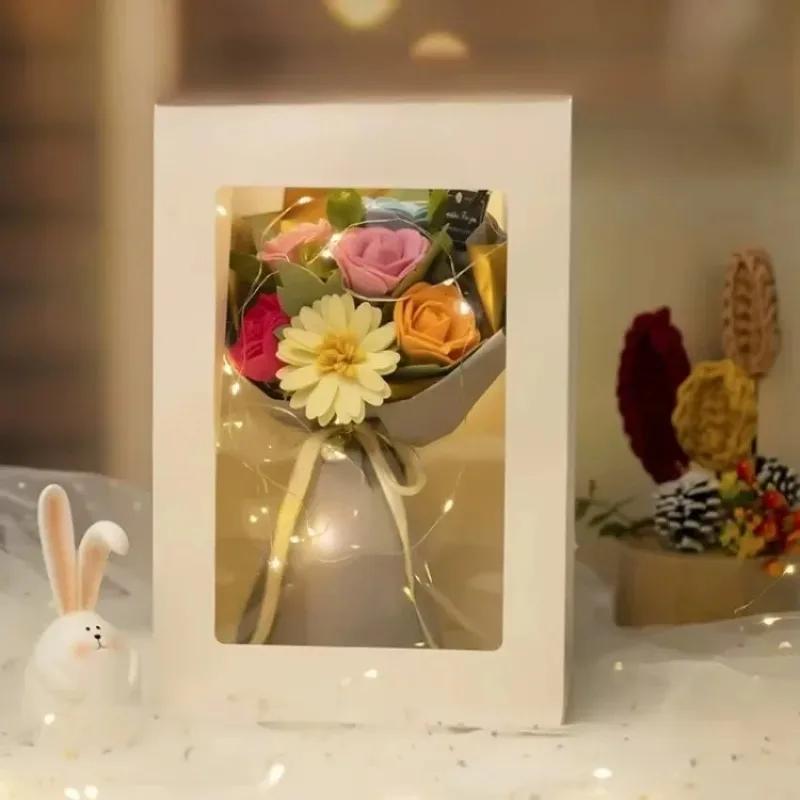 Коробка из крафт-бумаги для упаковки торта с прозрачным окошком, подарочная коробка, упаковка для печенья, идеально подходит для свадеб и отправки друзьям