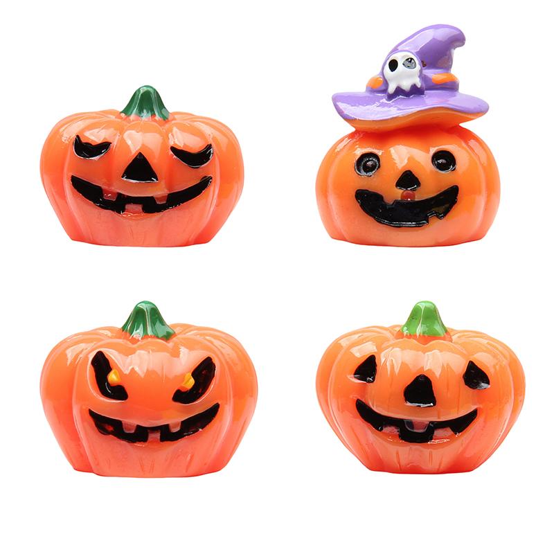 Миниатюрные фигурки на Хэллоуин, мини-симуляция, фигурки тыквенных призраков на Хэллоуин, украшение для дома, фестиваль, поделки из смолы, подарок