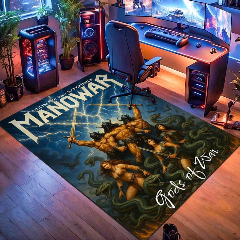 Manowar: Warrior's Fury carpet Home Decor printing Doormat Office chair cushion Bathroom mat