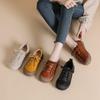 Fashion Genuine Leather Shoes Women Flat Casual Shoes Soft Cow Leather Brand Shoes Black Yellow Comfortable Plus Size 41 D597