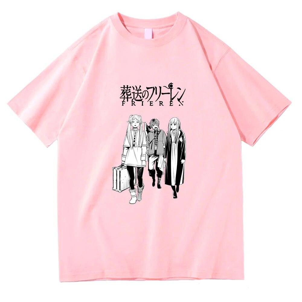 Футболка Frieren Beyond Journey's End, унисекс, эстетика, ретро, ​​аниме, футболка Sousou No Frieren, унисекс, унисекс, винтажные хлопковые футболки, унисекс