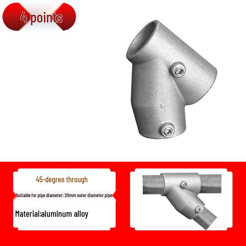 20/25/32mm Steel Pipe Connector: Galvanized 6-Point Round Elbow Joint Fastener