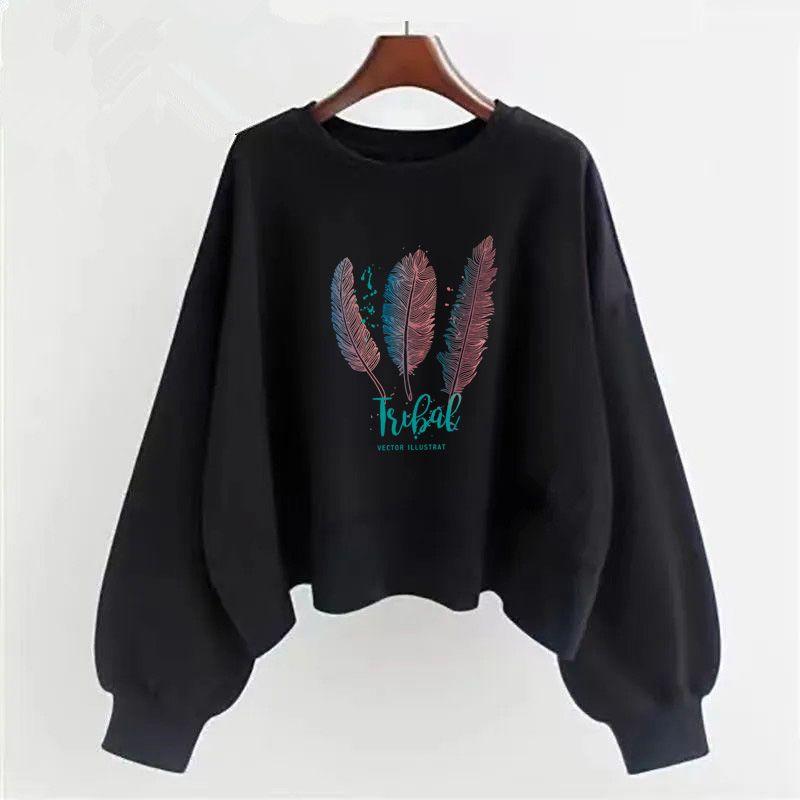 Фиолетовая хлопковая толстовка с капюшоном женская на весну и осень с длинными рукавами, корейская версия, с круглым вырезом, свободная, свободная, сентябрьский школьный сезон, ранняя осень, женская одежда