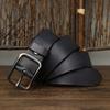 Belt Men's Matte Glossy Retro Leather Pin Buckle First Layer Cowhide Casual Trendy All-Match Youth Jeans Belt