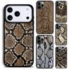 Чехол для телефона с кожей кобры и питона для iPhone 17 16 15 14 13 12 11 Pro Max Plus 17Air Мягкий силиконовый чехол