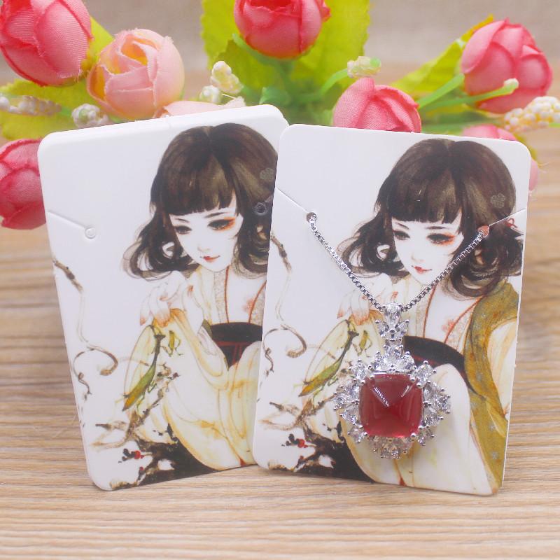 Zerong 50 шт. цветочных сережек и ожерелий, демонстрационные карточки, картонный набор ожерелий, кулон, упаковка, бирка, карточка 5x7 см