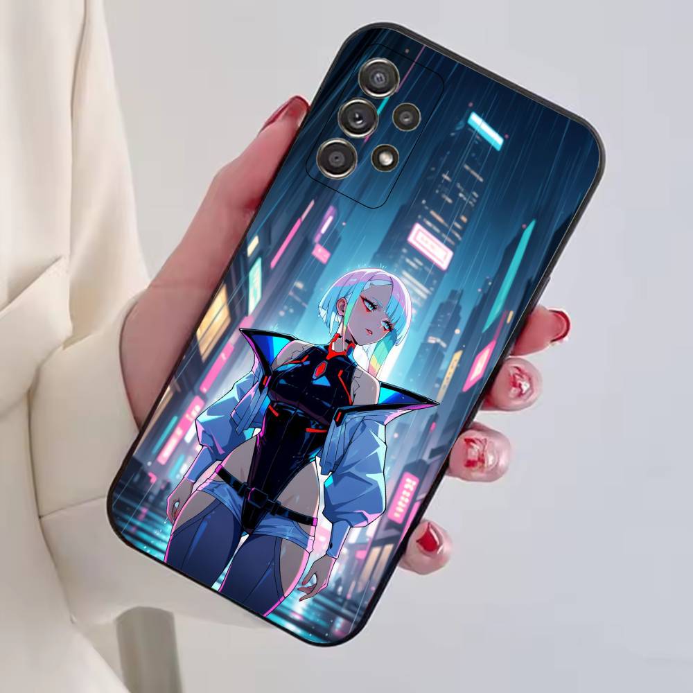 Чехол для телефона Game C-Cyberpunk Черный Силикон Мягкий Для Samsung S25,S24,S21,S22,S23,S30,Ultra,S20,Plus,Fe,Lite