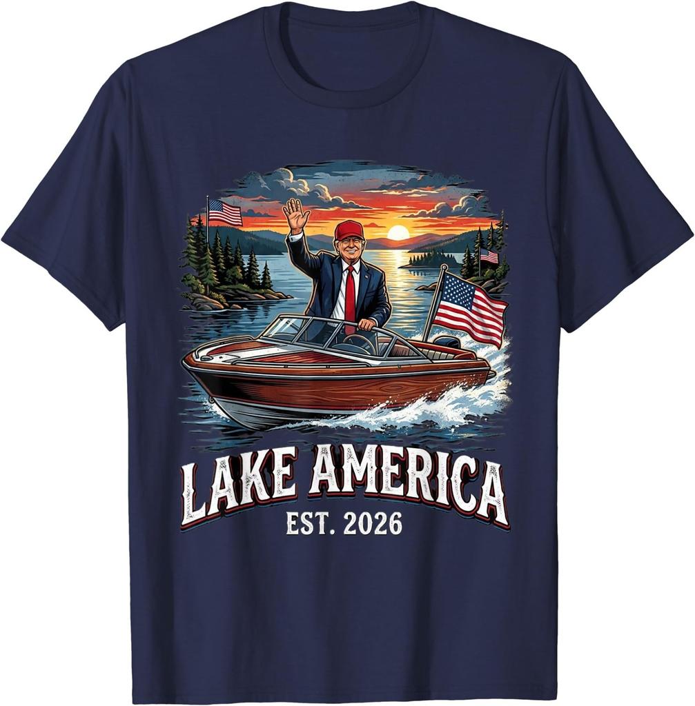 Lake America Funny USA Patriotic 'Merica Pro Trump T-Shirt