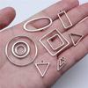 40 шт. Геометрические Фигуры Круг Овал Квадрат Треугольник Подвески DIY Ручная Работа Серьги Ожерелья Фурнитура для Изготовления