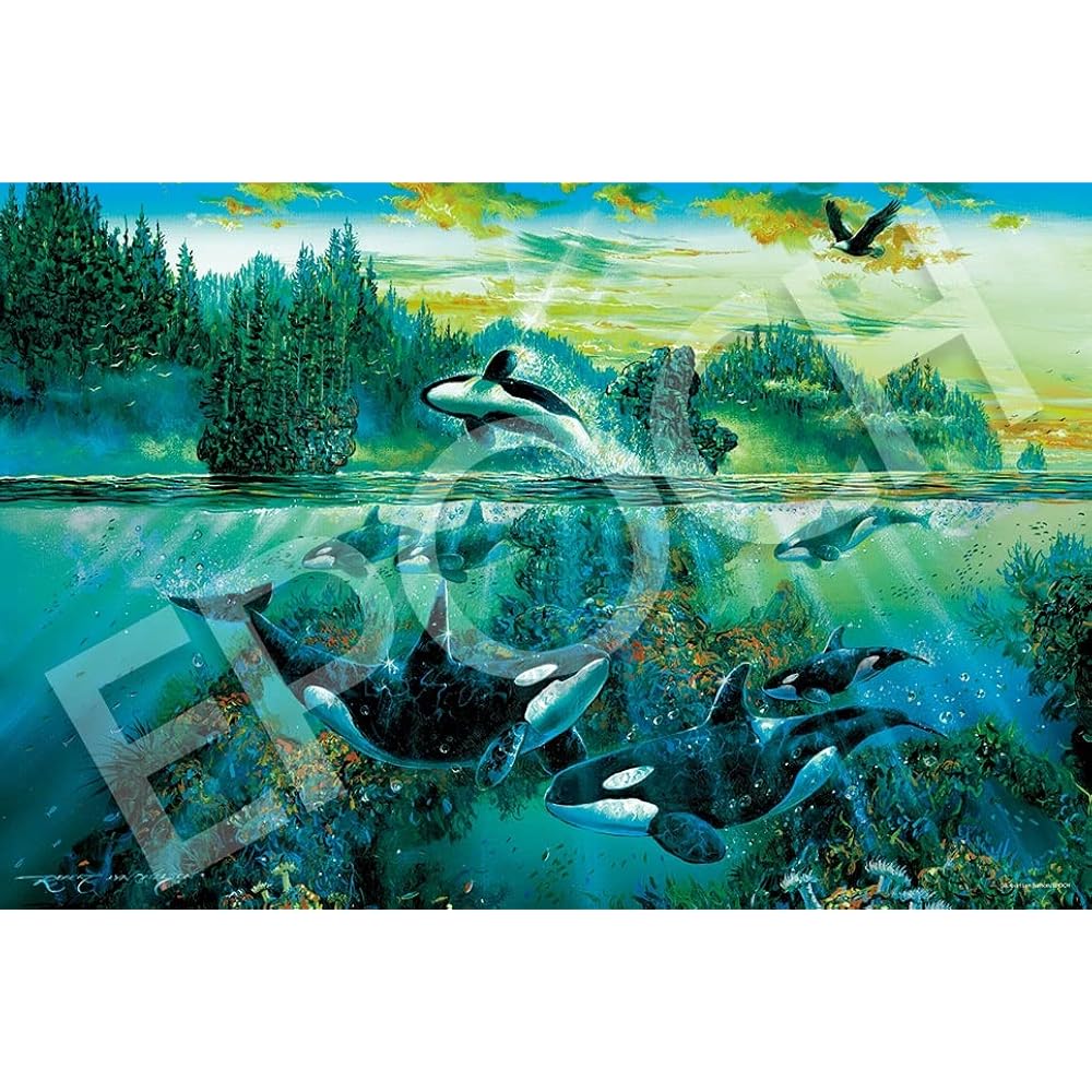 Epoch 1000 Piece Jigsaw Puzzle Illustration/Art Marine Art Wonderful Family (50×75cm) 13-041 with...