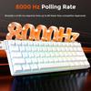 DAREU EK60HE Gaming Keyboard with Rapid 8000Hz Polling Magnetic SOCD English White 0.01mm Trigger, Wired, Rate, Hot-Swap Switches, Compatible,