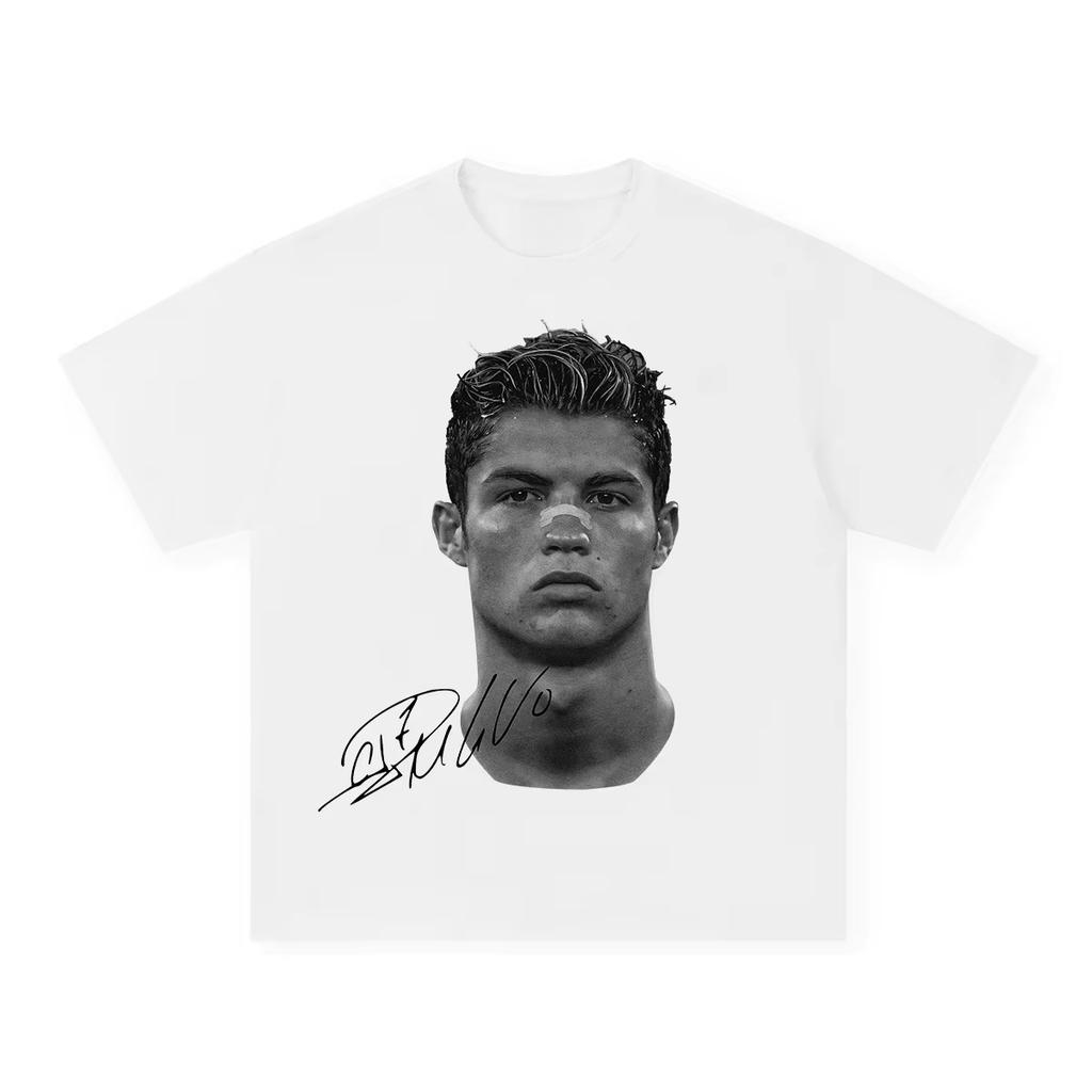 Cristiano Ronaldo Neymar Lionel Messi Football Superstar Portrait Printed Tee Men Women Cotton Loose Casual Short Sleeve Tshirts