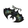  Halloween Bat Stained Glass Suncatchers Window Hangings Colorful Glass Panel Wall Art Decors Housewarmings Gift