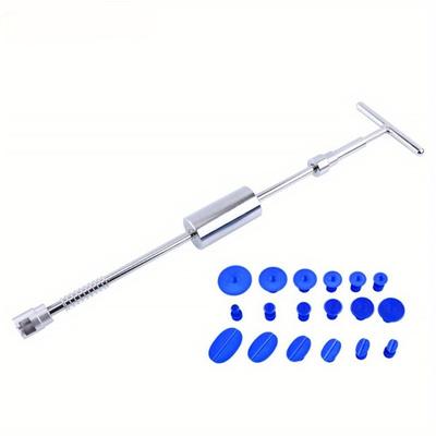 Инструмент для удаления вмятин на автомобиле T Dent Repair Tool, набор для ремонта листового металла, обратный молоток, клей +18 шт. съемников для клея
