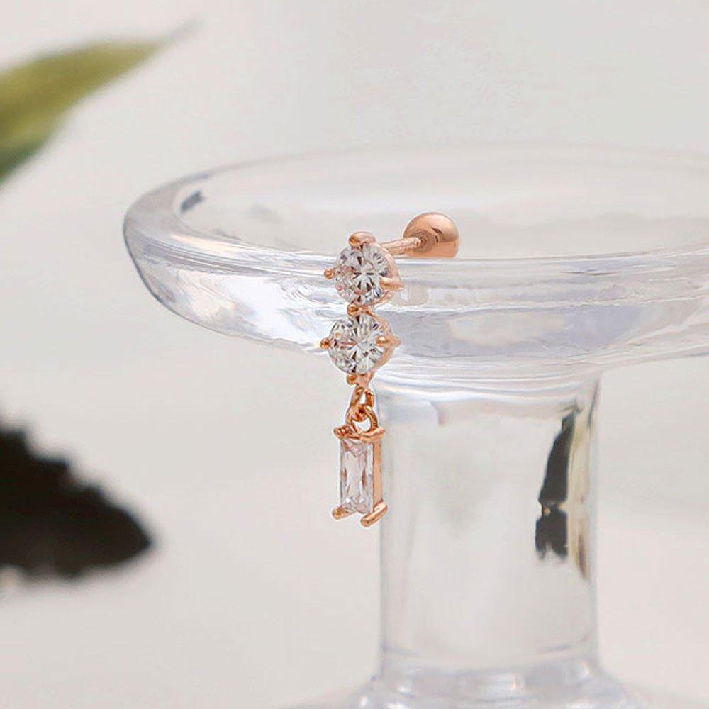 [1+1] 14K Gold-Filled Pin Triple Love Piercing (Single Side Sold)