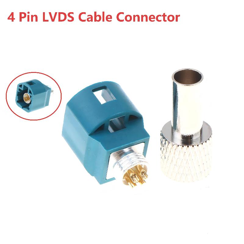 4 Pin Lvds Cable Connector Z Straight Welding Male Plug Car Camera Audio Connectors Automotive Audio Socket Universal
