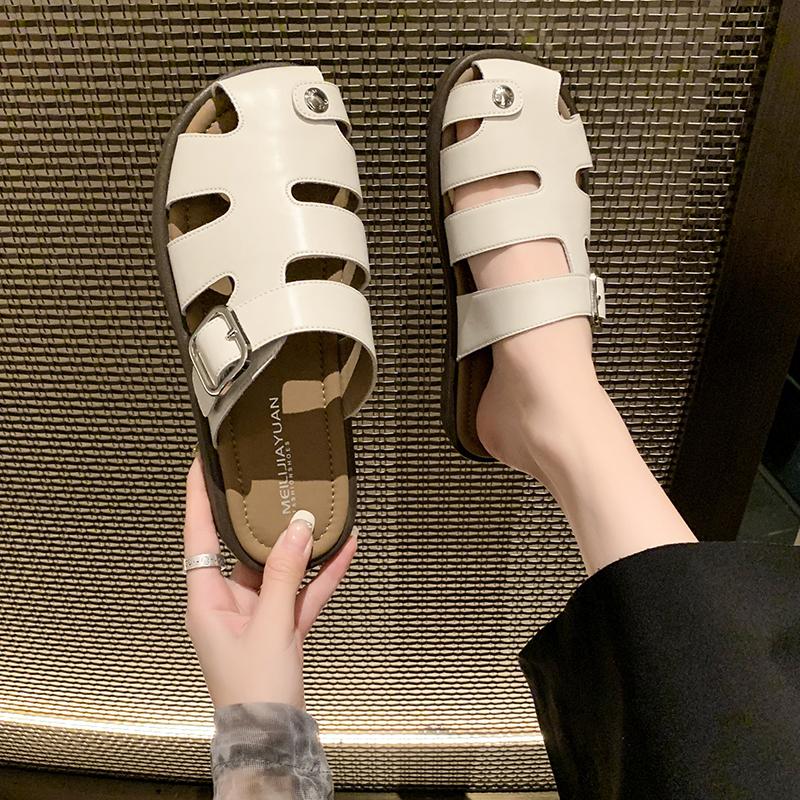 Fashion Rome Slippers Women Flats Platform Shoes Summer Casual Open Beach Flip Flops Fashion Slingback Sandals Walking Mujer Slides