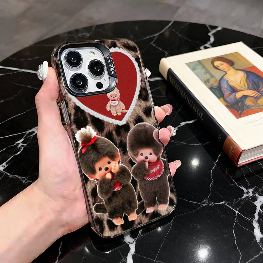Милый ребенок M-monchhichis-s Чехол для телефона Для iPhone 17,16,15,14,13,12,11 Plus,Pro Max,XS,Красочный Серебряный Чехол для телефона Funda Cover