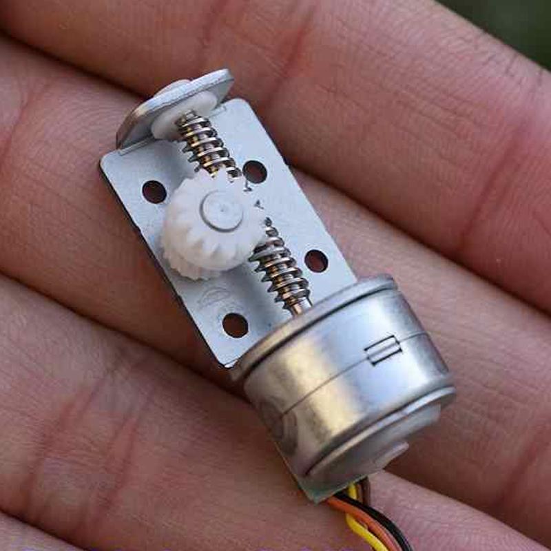 1 шт. Шаговый двигатель Линейный винт Вал Шток Блок 13 Зубьев Пластиковая шестерня DIY Камера Монитор 15 мм 2-фазный 4-проводной Шаговый двигатель