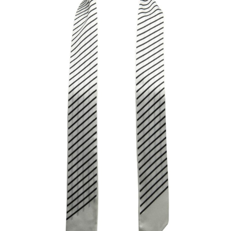 DOYOUKNOWMC ALL SEASON Pinstripe White Twilly Scarf