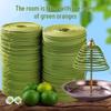 Green Tangerine Incense Coils - Orange Blossom & Sandalwood, Light Indoor Fragrance, Long-lasting.
