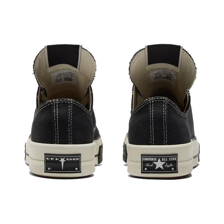 Rick Owens X Converse DRKSHDW DRKSTAR Chuck 70 Low Black Unisex Sneakers Egret 172347C