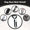 Регулируемый автомобильный поводок для собак с пряжкой — защитите своего питомца в машине с помощью нашего ремня безопасности для домашних животных