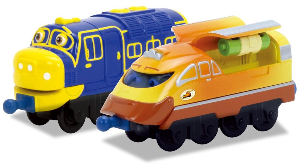 Набор литых паровозиков Чаггингтон Синяя Звезда и Станция Экшн Чаггера