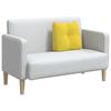 Back Cushion Light Yellow 45 x 24 x 50 cm Fabric