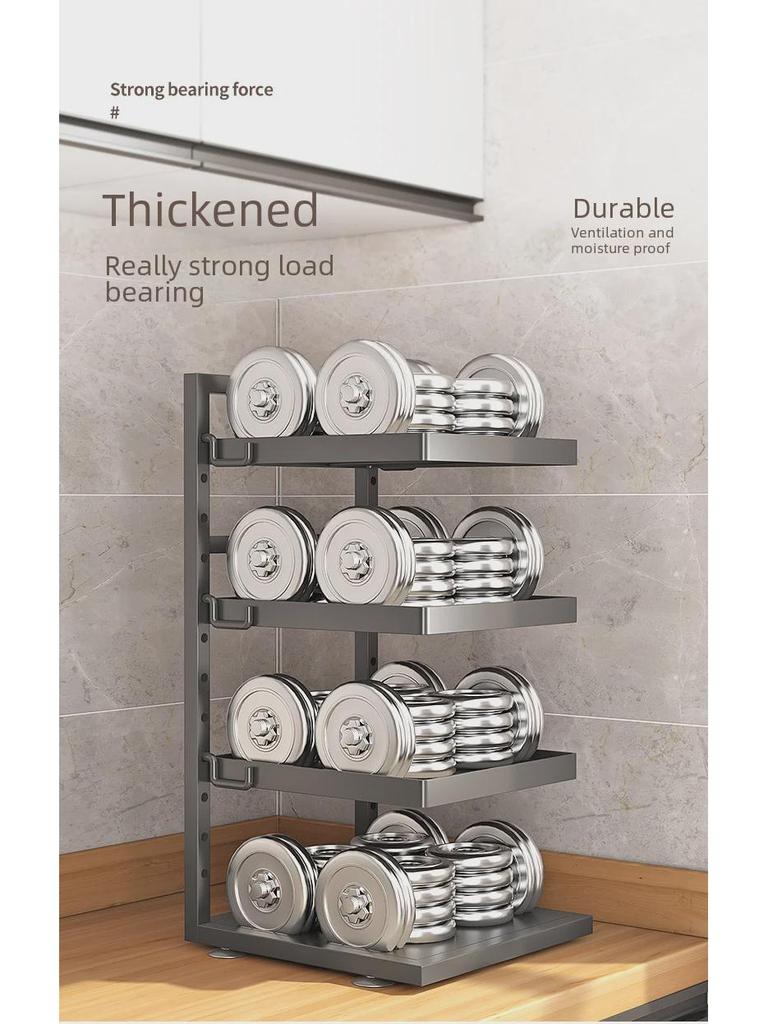 Многоуровневая стойка для хранения кастрюль на кухне, под раковиной и на столешнице