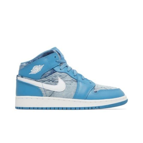 Air Jordan 1 Mid GS Выстиранный деним DM8951-400