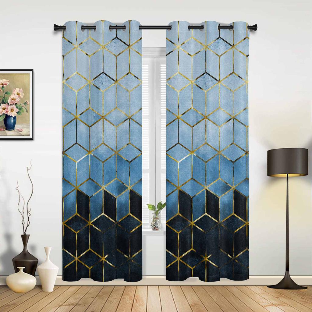 Bohemian Retro Шторы Тонкие Полиэстер Солнцезащитные Оконные Декоративные Бохо Печать Шторы Спальня Готовые Шторы