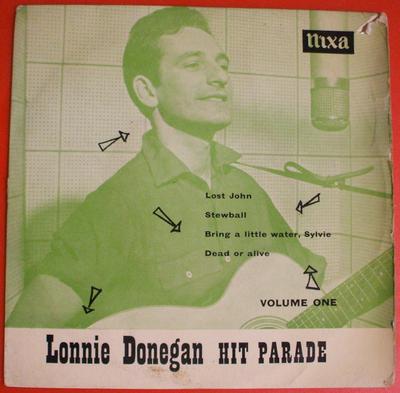 7-дюймовая пластинка LONNIE DONEGAN'S SKIFFLE GROUP - Lonnie Donegan Hit Parade NEP24031 Pye Nixa 1956 UK Folk Б/у