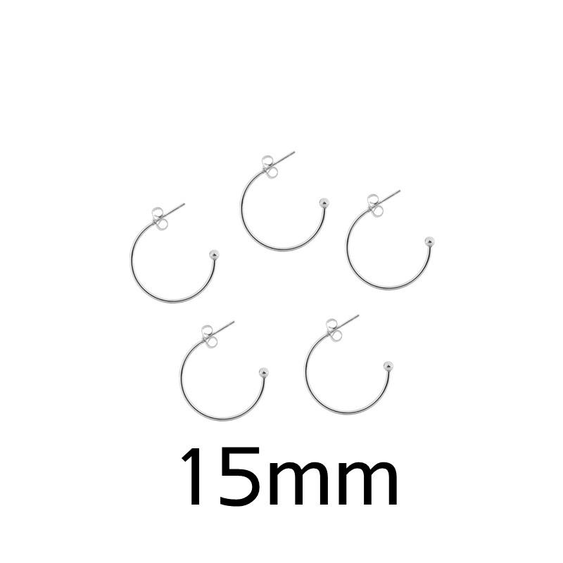 6pcs Stainless Steel C-shaped Ear Hook Earring Pendant Earrings Accessories Ear Pin DIY Handmade Earring Jewelry Making Findings