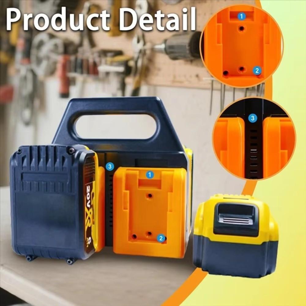 4 Slots Battery Portable Stand Handheld Hanger Battery Tool Holder Base For Dewalt Lithium Battery