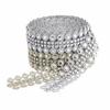5 Yards Flower Rhinestone Chain Gold Silver Mesh Wrap Tape DIY Crystal Ribbon  Women's Wear
