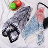 Shawl Luxury Flower Stripe Wave Point Female Hair Tie Band Square Scarf Head Scarf Women Silk Scarf