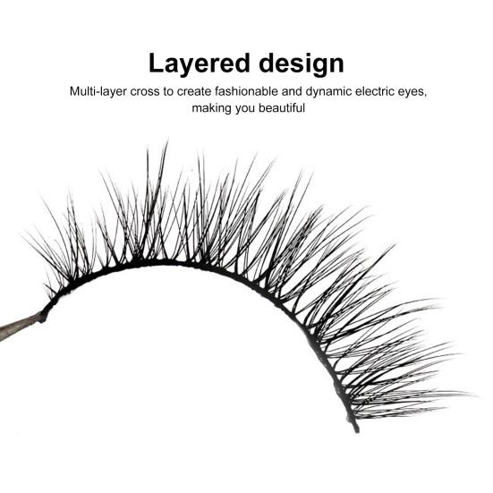 4 пары накладных ресниц натуральные густые изысканные перекрещенные макияж наращивание ресницы для дам