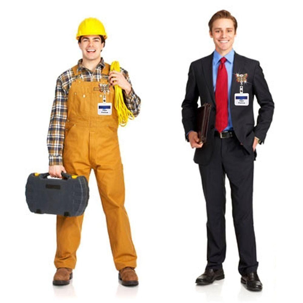 Rotate Badge Reel Clip Rhinestone Name Card Parts New ID Badge Holder