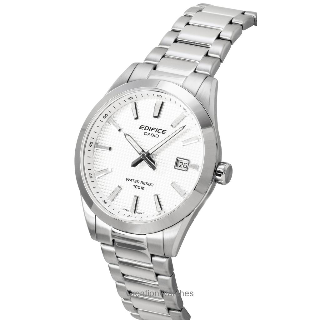 Casio Edifice Аналоговые Нержавеющая сталь Белый циферблат Кварцевые EFV-160D-7A 100М Мужские часы