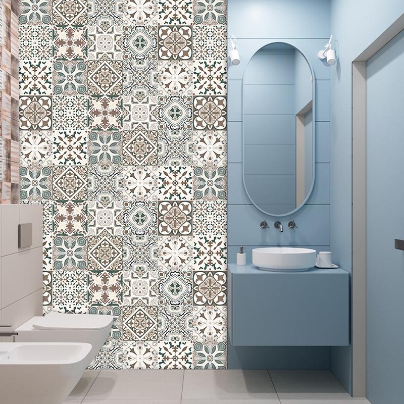 Ретро кухонные столы наклейка плитка узор напольная наклейка матовая поверхность плитка наклейка водонепроницаемая