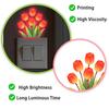Light Switch Decal Glow-in-the-Dark Tulip Sticker, Waterproof Floral Wall Decoration Decal, Peel Bedroom and Stick Sticker for Living Room Removable