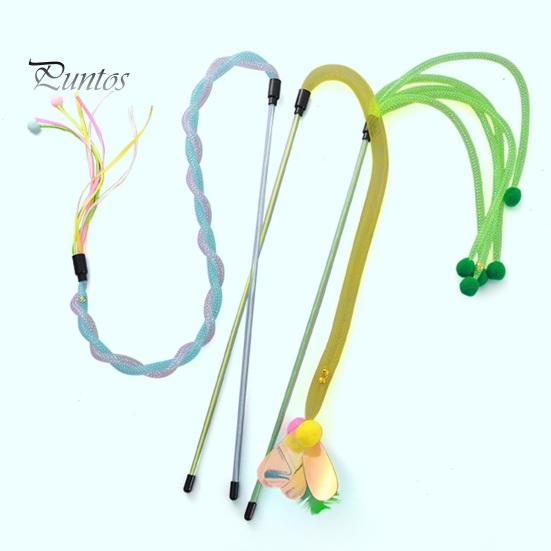 Игрушка-палочка для кошек, интерактивный маленький плюшевый шарик, тизер для котят, палочка-игрушка с колокольчиком, устойчивый к царапинам, мягкий шланг, палочка-дразнилка для кошек для игр