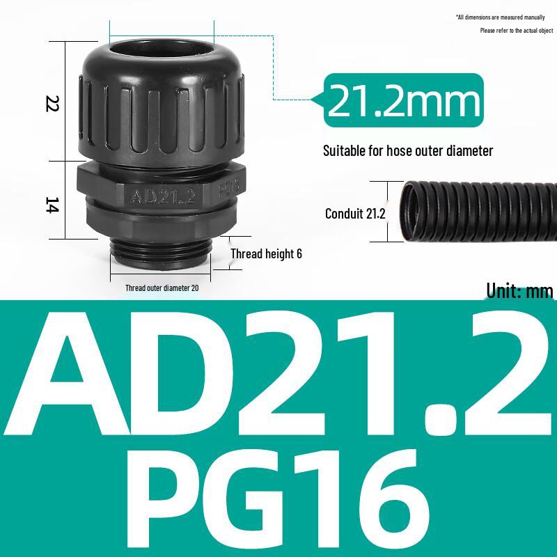 Rendian PA66 Nylon Waterproof Corrugated Pipe Connector