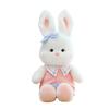 New Cute Jk Vertical Pattern Skirt Little White Rabbit Plush Toy Couple Rabbit Doll Give Girls Children Birthday Gifts