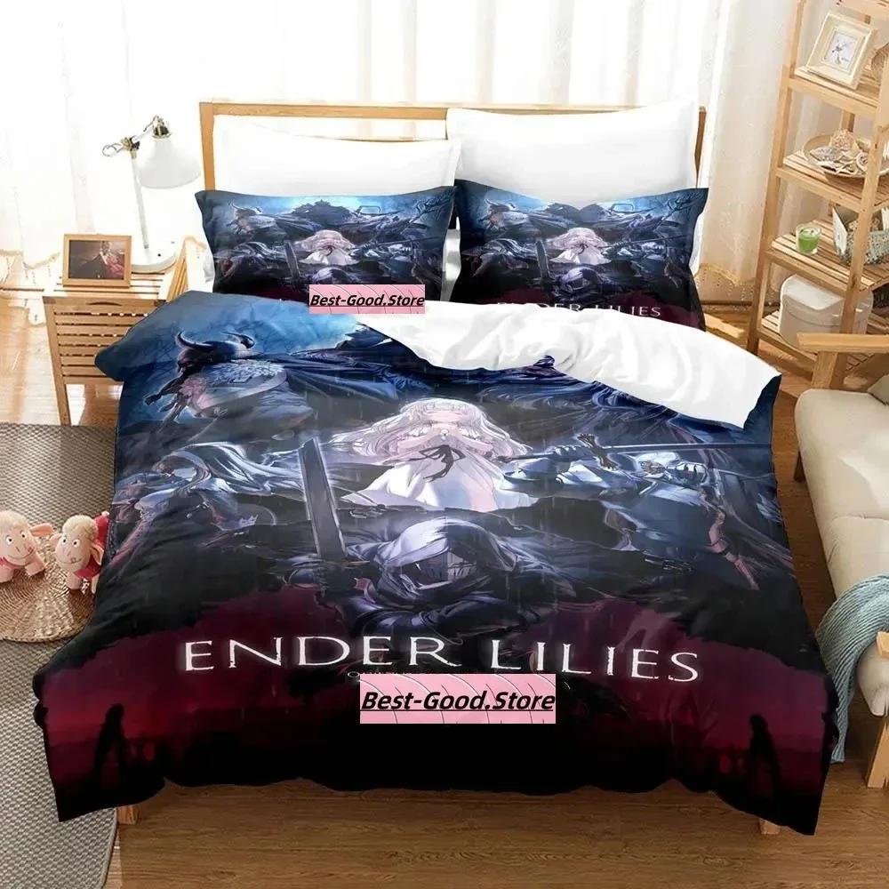 Игровой постельный комплект ENDER LILIES Quietus of the Knights с наволочкой, пододеяльник, мягкий, односпальный, двуспальный, Queen, Super King
