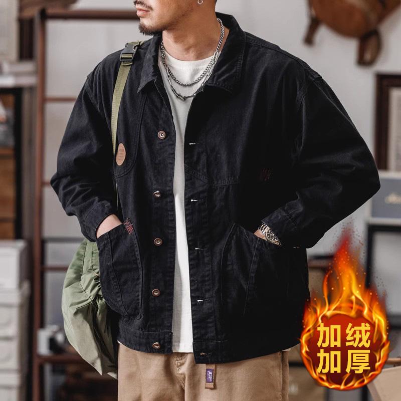 Американская охотничья куртка мужская тяжелая модная брендовая ретро-туловка верхняя повседневная чистая хлопковая мужская джинсовая куртка