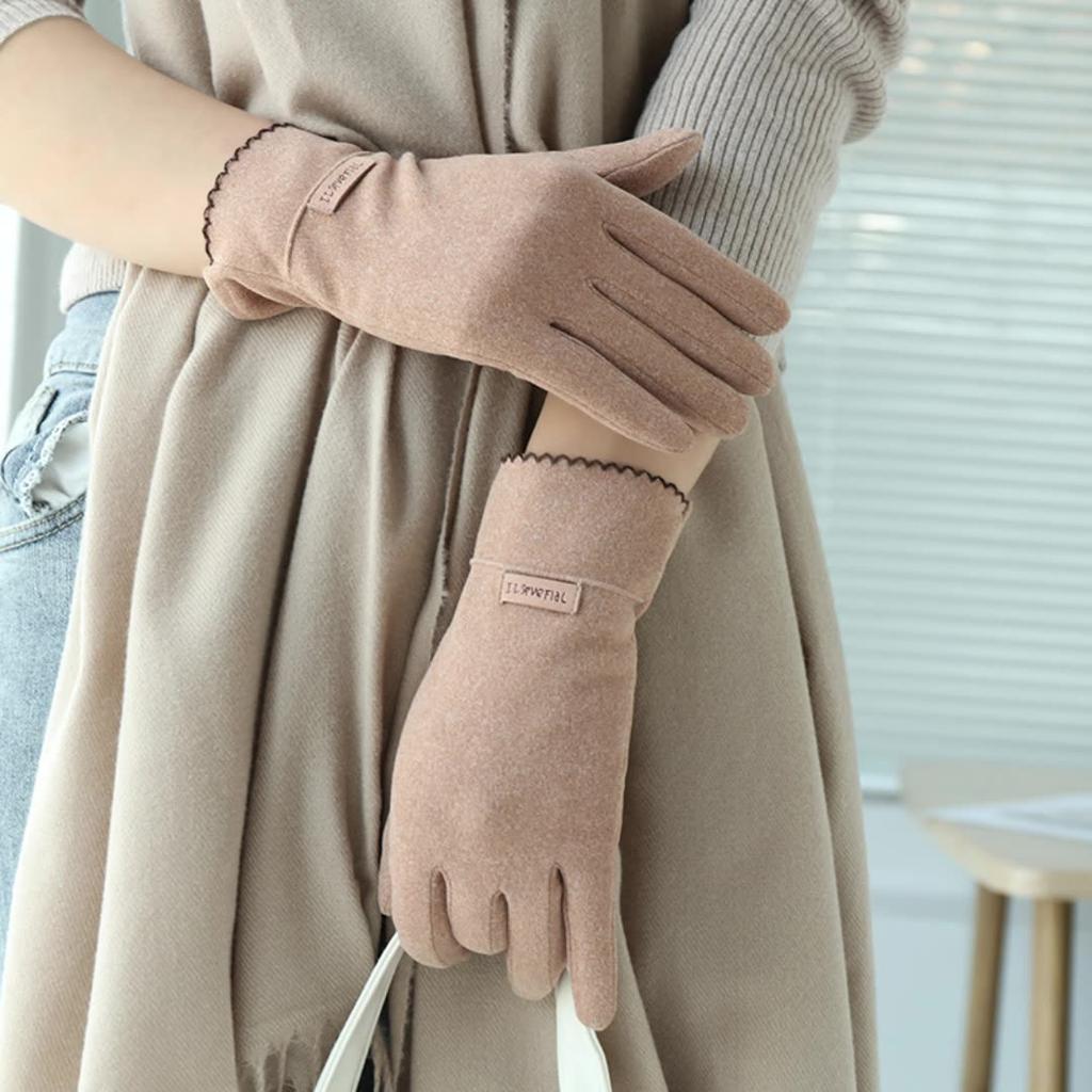 Модные женские перчатки Женские Зимние Винтажные Сенсорные Полнопалые для Велоспорта Вождения Сохраняющие Тепло Ветрозащитные Женские Перчатки Варежки