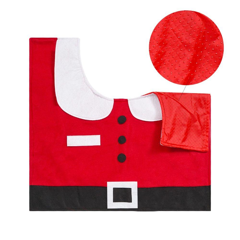 Полиэстеровый чехол для унитаза DIY набор чехлов для унитаза новый коврик для ванной комнаты Рождество